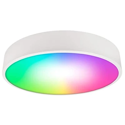 Abbildung von McShine Led Deckenleuchte dimmbar Deckenlampe Wifi 35W I rund weiß 4450lm Licht Farben RGB einstellbar per App 3000K 6500K, Ø400xH50mm Lampe für Wohnzimmer, Kinderzimmer, Küche, Schlafzimmer