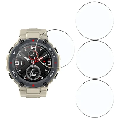 Abbildung von KELOLIN [4 Stück] Temperglas Bildschirm Schutzfolie für Amazfit T Rex/Amazfit Rex Pro 9H Härte,Kratzfest, Blendfrei, HD Displayschutzfolie kompatibel mit