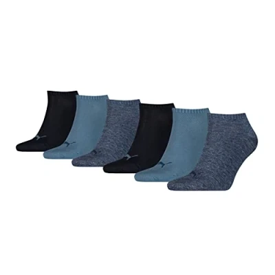Abbildung von Puma Sneaker Plain 6 PACK Unisex Sportsocken, Größe: 39 42, Blue combo