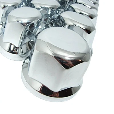 Abbildung von Promo Link 20x Kratzfestes Fell Universelle LKW Radmutterkappen 33mm Chrom Schlüsselweite Anhanger Auflieger