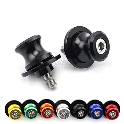 Abbildung von Schwenkarm Spulenschieber für Kawasaki Z650 Z800 Z900 Z1000 Z1000SX ZX6R ZX10R Ninja 650 Motorrad Hinterbauständer Spulen Schraube Bolzen 8 mm (schwarz)