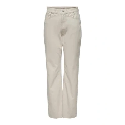 Abbildung von ONLY Onlriley HOHE Taille Jeans Straight Leg, Damen, Größe: 27x30, Ecru