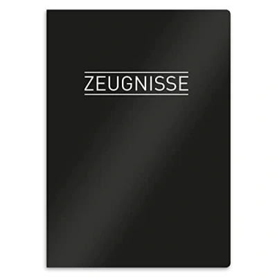 Abbildung von itenga Organisationsmappe Zeugnismappe A4 Kunststoff Sichtbuch schwarz