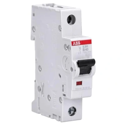 Abbildung von ABB S200 Leitungsschutzschalter Typ B, 1 polig 40A System Pro M Compact DIN Schienen Montage