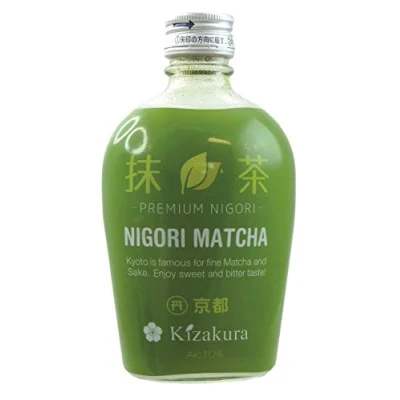 Abbildung von Kizakura &quot;Matcha Nigorisake&quot; Sake trifft auf grünen Matcha Tee Original Nigorisake aus Japan 10 % Alkoholgehalt 1 x 300 ml