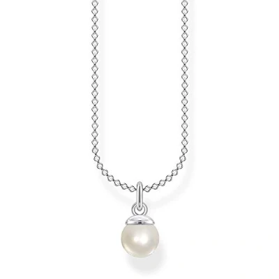 Abbildung von THOMAS SABO Kette mit Anhänger Perle, KE2076 082 14 L45V, Süßwasserzuchtperle