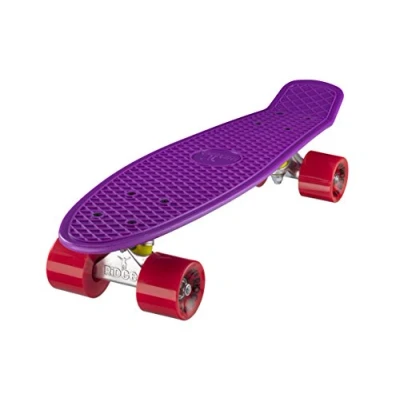 Abbildung von Ridge 22&quot; Mini Cruiser Board Retro Skateboard, komplett, in lila, völlig der EU entworfen und hergestellt