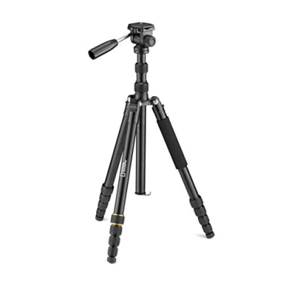 Abbildung von National Geographic Video Reisestativ Kit mit Einbeinstativ, Alu, fünfteilige Beine Drehverriegelung, Tragetasche, Kugelkopf, Schnellwechselplatte, bis 6 kg, NGTRV005T [Exklusiv bei Amazon]