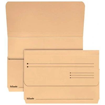 Abbildung von Esselte A4+ Dokumentenmappen, 1er Pack, 200 Blatt Kapazität, erweiterbare Ordner, umweltfreundliche Ordner aus 100% recyceltem Karton, recycelbar, großer Papierkram Organizer, Beige, 15840