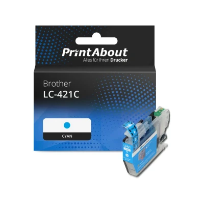 Abbildung von Druckerpatrone kompatibel mit Brother LC 421C Cyan