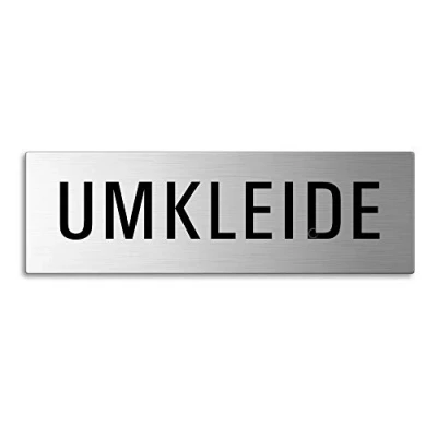 Abbildung von OFFORM DESIGN Edelstahl Schild Türschild 255x80x1 mm selbstklebend Umkleide 26030