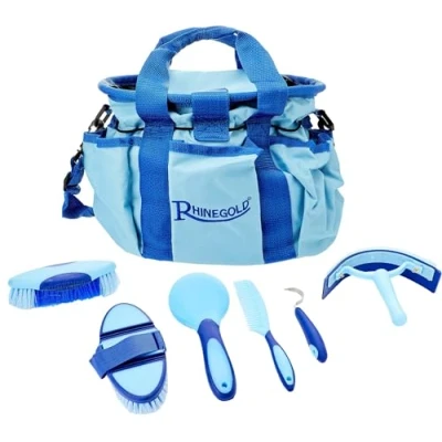 Abbildung von Rhinegold 0 Grooming Bag with Kit Blue Pflegebürste, blau, Einheitsgröße