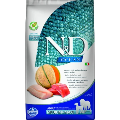Abbildung von N&amp;D Ocean Hundefutter Lachs medium/maxi 2,5 kg