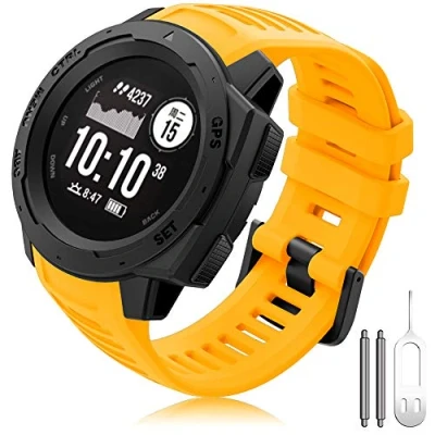 Abbildung von Kompatibel mit Garmin Instinct Armband, Ersatz Uhrenarmband Leicht Fit Armbänder für Unisex