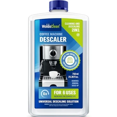 Abbildung von 2in1 Entkalker reinigt und entkalkt 750 ml für Kaffeevollautomaten das Innere der Maschine in einem Schritt, verlängert die Entkalkungsintervalle, 6 Anwendungen à 125 ml
