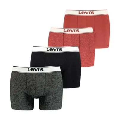 Abbildung von Levi&#039;s MEN Vintage 4 PACK Panties, Herren, Größe: XXL, Black/red