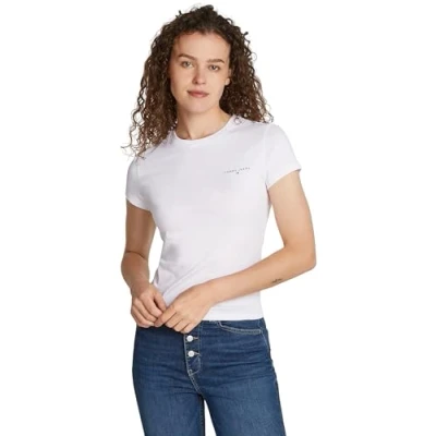 Abbildung von Tommy Jeans T Shirt TJW SLIM LINEAR TEE mit Logoschriftzug