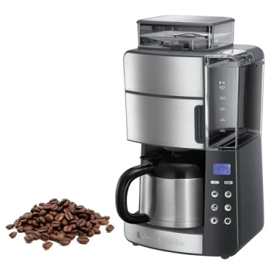 Abbildung von RUSSELL HOBBS Kaffeemaschine mit Mahlwerk &quot;Grind &amp; Brew 25620 56&quot;, 1,25 l Kaffeekanne, Papierfilter, 1x4, Thermokanne