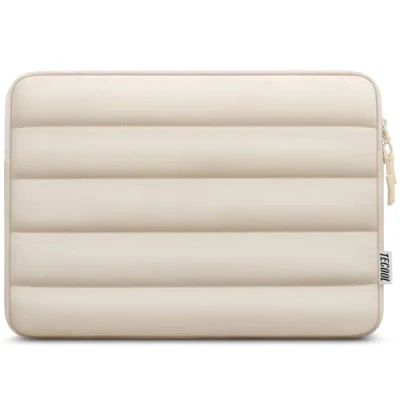 Abbildung von TECOOL 15.6 Zoll Laptoptasche Hülle Tasche für 15 Laptop Notebook Lenovo Thinkpad ideapad HP Acer Dell Asus Chromebook, MacBook Pro 16 M3 M2 M1 Stoßfeste Spritzfeste Schutzhülle Sleeve,Beige