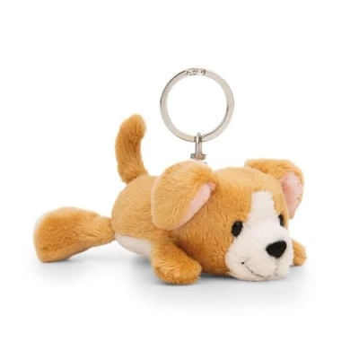 Abbildung von NICI Schlüsselanhänger Hund 10cm braun Treuer Begleiter für Rucksack oder Tasche, Schlüsselhalter klein und Groß 62130