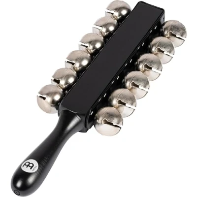 Abbildung von Meinl Percussion Sleigh Bells Instrument Schlittenglocken Musikinstrument Mit 12 Stahlglocken Griff Holz / Stahl, Schwarz Silber (SLB12)