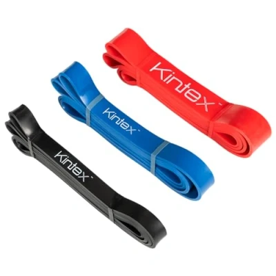 Abbildung von Kintex Resistance Band, 208 cm, 3 Stärken, Expander, Fitness, Ausdauer, Muskeltraining, Workout (Rot)