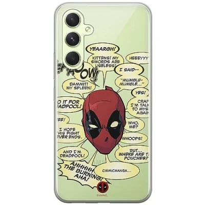 Abbildung von ERT GROUP Handyhülle für Samsung A54 5G Original und offiziell Lizenziertes Marvel Muster Deadpool 008 optimal an die Form des Handy angepasst, teilweise transparent