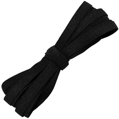 Abbildung von AERZETIX C67525 Flaches geflochtenes Gummiband 5 Meter Breite 10 mm Polyester + Latex Farbe schwarz