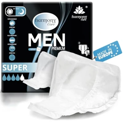 Abbildung von Harmony Care Inkontinenz Einlage für Männer Einlagen bei Herren, Saugkraft bis zu 470 ml, 20 St., leichter mittlerer Blasenschwäche Harninkontinenz