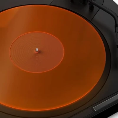 Abbildung von Plattenspieler Matte, Schallplatten Slipmat, Acryl Platte, Vinyl Rutschmatten (Orange)