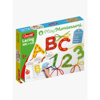 Abbildung von Quercetti Schnürung ABC &amp; 123 Lernset