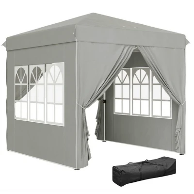 Abbildung von Outsunny Pavillon 2,5x2,5m wasserabweisend Stabil Winterfest Pop up Faltpavillon