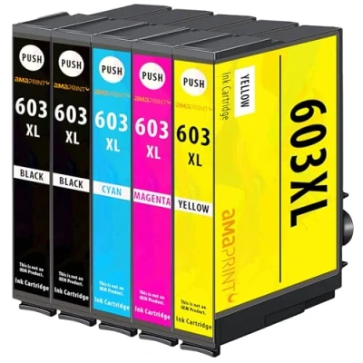 Abbildung von Amaprint 603XL Druckerpatronen kompatibel mit Epson 603 XL Multipack passend für Expression Home XP 3100 3105 3150 4100 4150 4155 (5 Tintenpatronen)