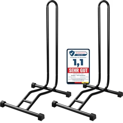 Abbildung von Wellgro Fahrradhalter 2 x Fahrradständer Stahl sicherer Stand