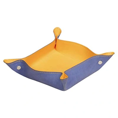 Abbildung von Rhodia 318858C Umkehrbare Ablage (12 x 12 4,5 cm, Kunstleder, mit 4 Magneten, elegant und praktisch, ideal für Ihre Organisation)1 Stück, Saphir