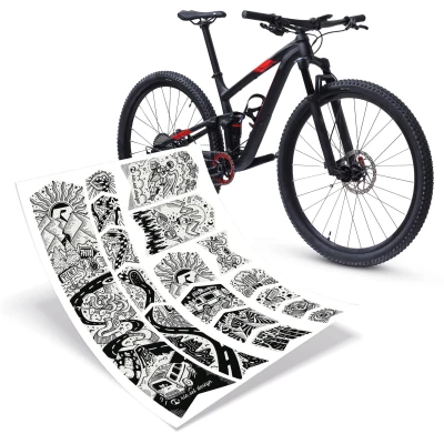 Abbildung von Riesel Design® Frame:Tape 3000 Fahrrad Rahmenschutz Stylische Schutzfolie / 17 Selbstklebende Fahrradschutzfolien/MTB Rahmenschutzfolie für den gesamten Rahmen als Kratzschutz