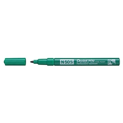 Abbildung von Pentel Pen N50S D Permanentmarker, Aluminiumgehäuse, 1,0mm, grün