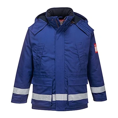 Abbildung von Portwest Flammhemmende Antistatik Winterjacke , Größe: L, Farbe: Königsblau, FR59RBRL