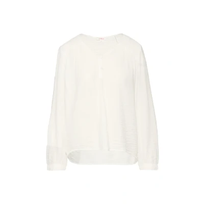 Abbildung von s.Oliver Strukturierte MIT Vausschnitt Bluse, Damen, Größe: 32, Creme