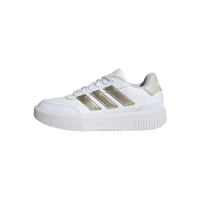 Abbildung von adidas Damen COURTBLOCK Shoes Schuhe, FTWR White/Cyber met./Orbit Grey, 36 EU