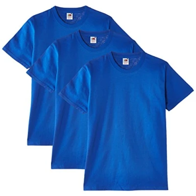 Abbildung von Fruit of the Loom Herren T Shirt, 3er Pack, Gr. XX Large, Blau Königsblau