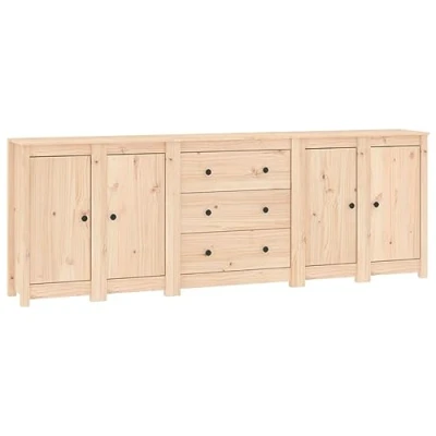Abbildung von vidaXL Sideboard Schrank Anrichte Kommode Beistellschrank Mehrzweckschrank Standschrank Wohnzimmerschrank 230x35x80cm Massivholz Kiefer