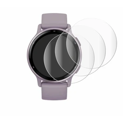 Abbildung von Savvies 4 Stück Full Screen Schutzfolie für Garmin vivoactive 5 Cover Displayschutz Folie [3D Curved, Transparent, Anti Fingerabdruck]