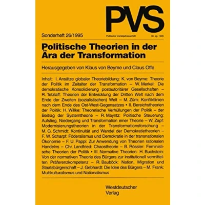 Abbildung von Politische Vierteljahresschrift (PVS), Sonderh.26, Theorien in der Ära Transformation (Politische Sonderhefte, 26, Band 26)
