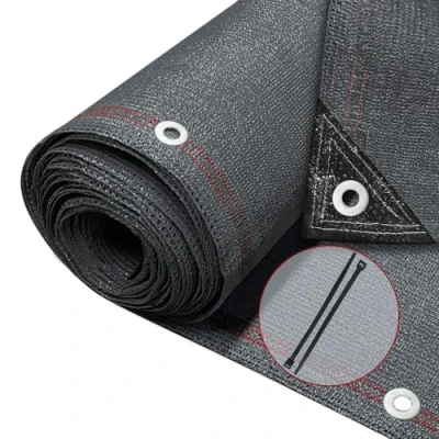Abbildung von VOUNOT® Zaunblende 1.5x10m, Sichtschutz Zaun 230 g/m² HDPE Schattiernetz, Windschutz UV resistent Reißfest, 95% Beschattungsgrad, mit Löcher und Kabelbinder, Anthrazit