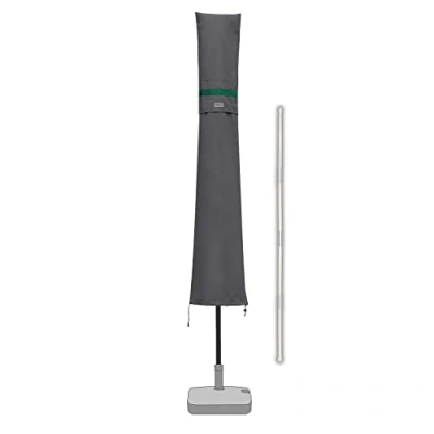 Abbildung von Sekey Sonnenschirm Schutzhülle mit Stab, Abdeckhauben für 350cm / 200x300cm Gartenschirm Belüftungsöffnungen, Abdeckung Marktschirm/Balkonschirm, wasserdicht