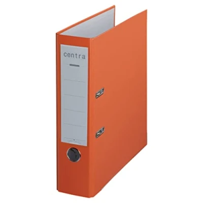 Abbildung von Centra Standard Ordner (grauappe RC, mit PP Folie kaschiert, A4, 8 cm Rückenbreite, Chromos) orange, 20 Stück