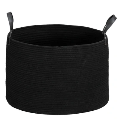 Abbildung von HOMCOM Wäschekorb Wäschesammler für Bad, Wäscheständer (Wäschebox, 1 St., Wäschetruhe), 56cm x 35,5cm, Schwarz