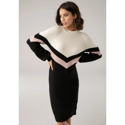 Abbildung von Laura Scott Strickkleid, mit Streifen Muster