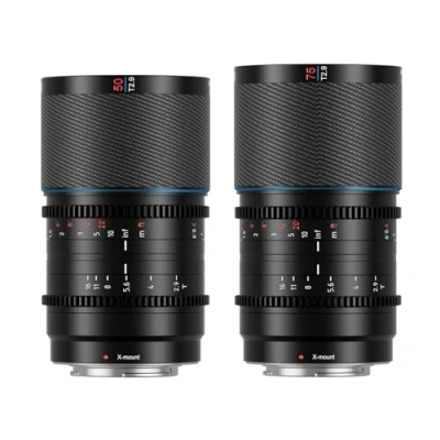 Abbildung von SIRUI Saturn 50 mm 75 Objektiv Set T2.9 1.6X Vollformat Kohlefaser anamorphes Objektiv, Cine weniger als 500g,Blue Flares, X Mount
